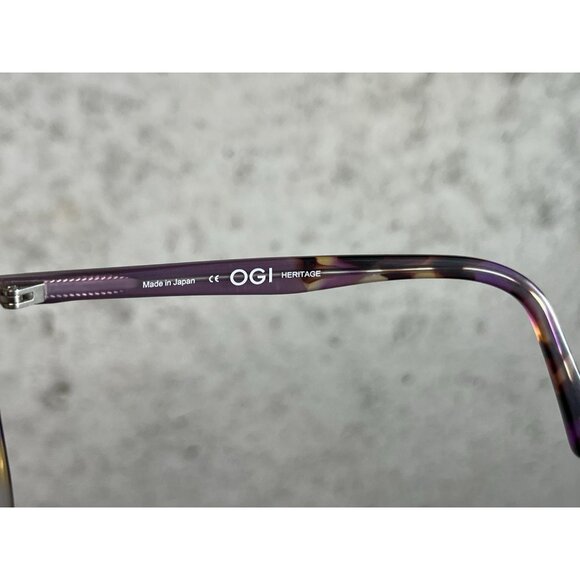 OGI HERITAGE 7162 2010 Round Purple Tortoise Pearl Eyeglasses Frames 47-17-135 - Picture 6 of 8